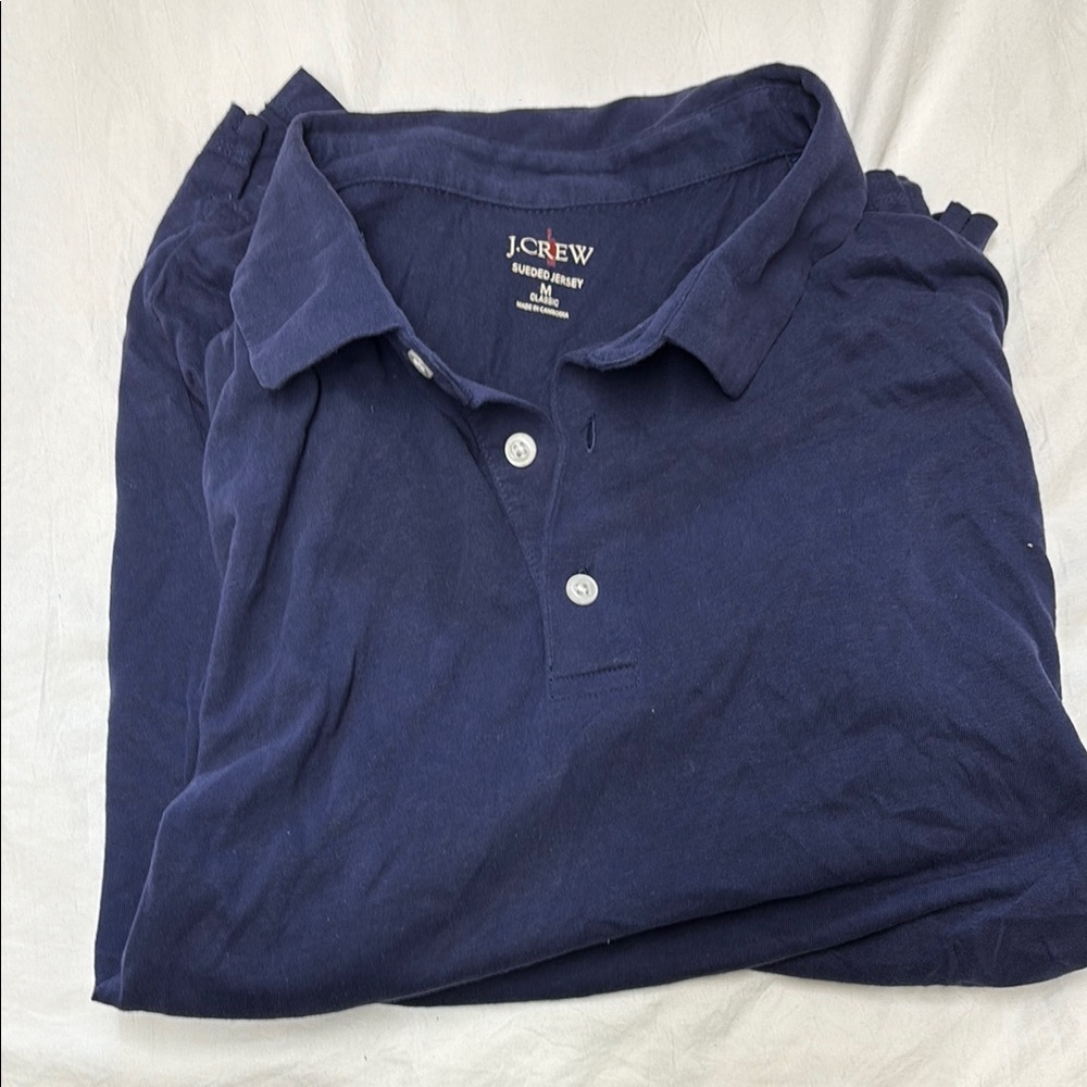 J. Crew Blue Short Sleeve Polo